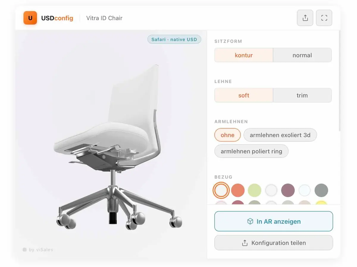 USDconfig 1 1 Stuhl Konfigurator – viSales