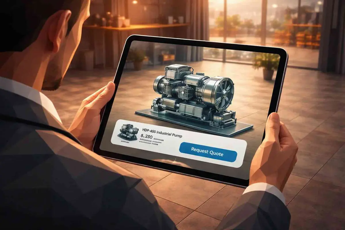 3D-Konfigurator im Vertrieb – AR Quick Look für Maschinenbau von viSales